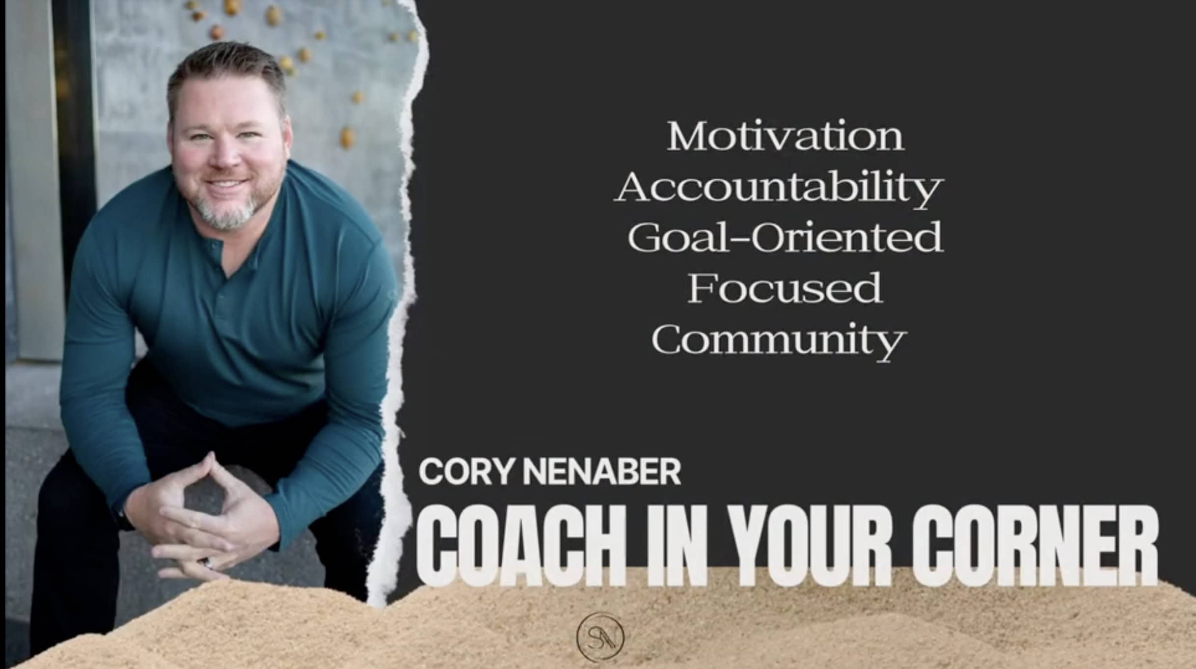 Coach Cory Nenaber in Your Corner Motivational coach Cory Nenaber promoting accountability and community for life insurance agents.