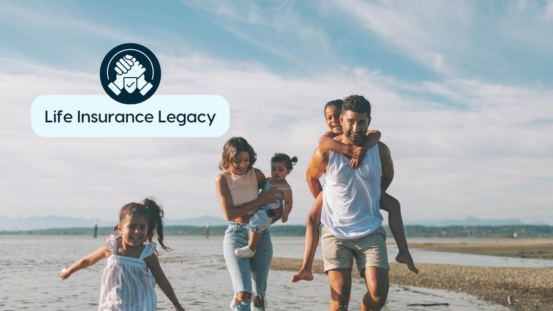 Family Protecting Future with Life Insurance Happy family enjoying outdoor time, symbolizing life insurance legacy.