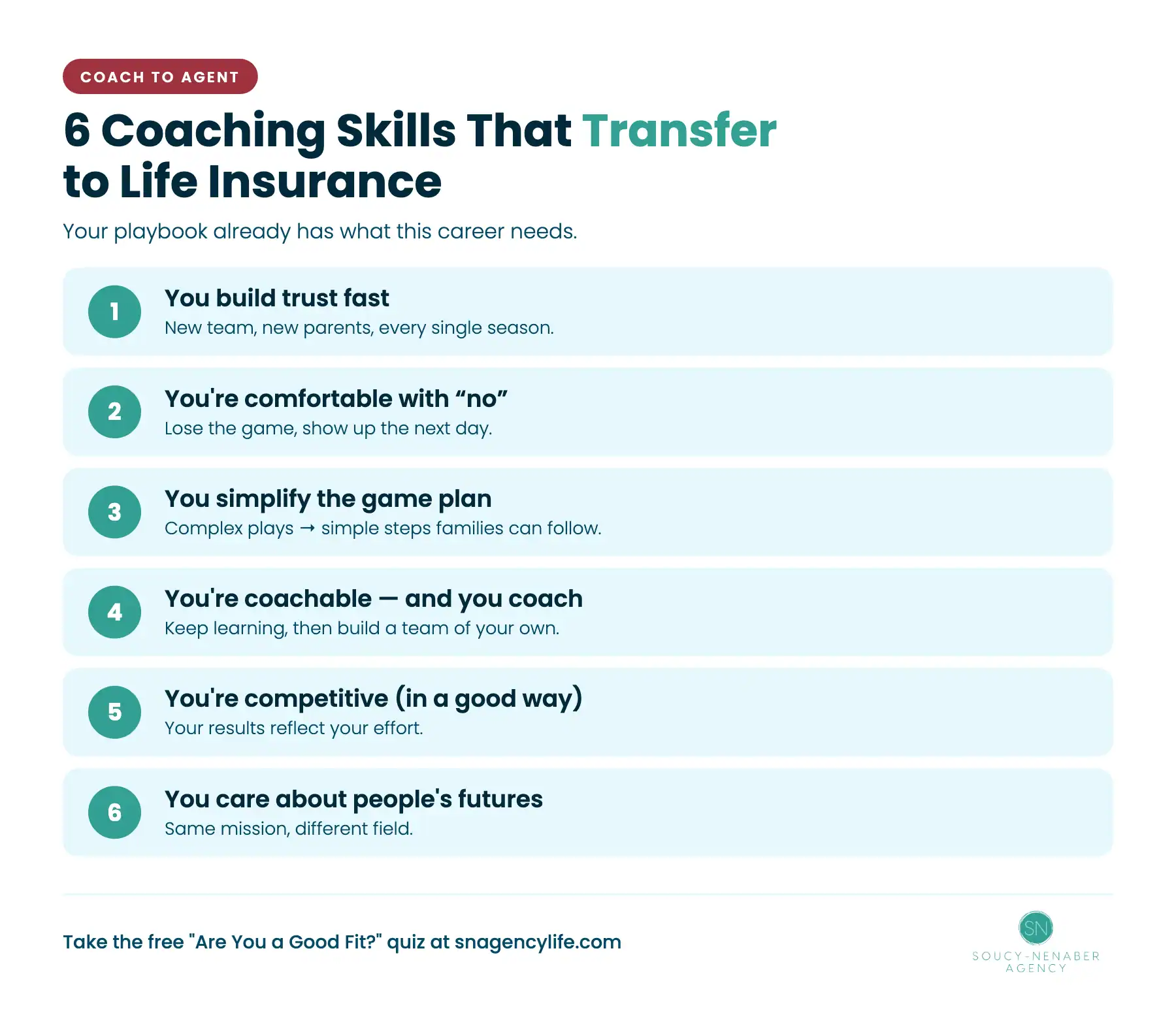 6 coaching skills that transfer from coach to life insurance agent